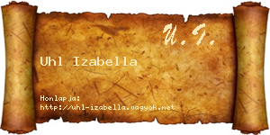 Uhl Izabella névjegykártya